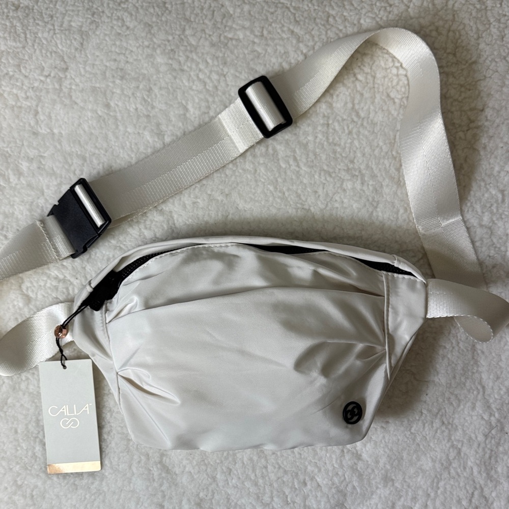 CALIA White Belt Bag Sling‎ Crossbody Waist Pack NWT
